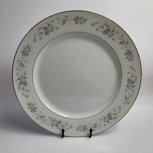 Carlton Corsage China Round Chop Plate 12 Inch Pink Blue & White Flowers…